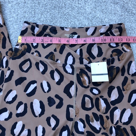 YEAR OF OURS TAN LEOPARD VERONICA LEGGINGS SZ L - Picture 4 of 7